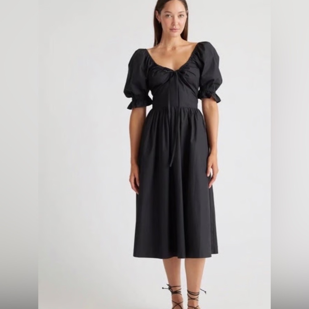 Quince Puff Sleeve Dress NWT